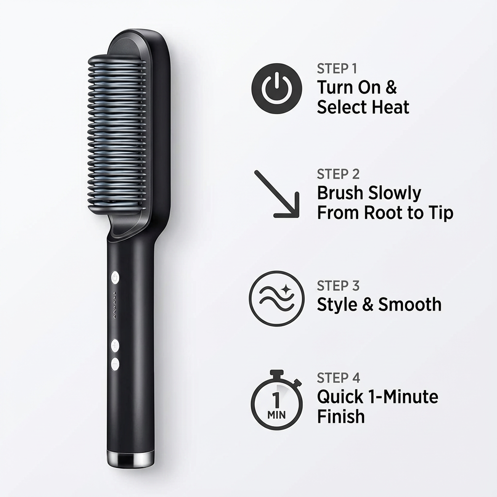 Hair Straightening Comb - Smooth Hair Fast