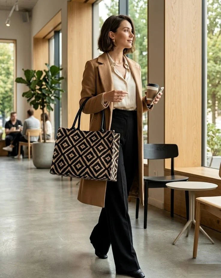 GEOMETRIC TOTE BAG Lustelva™