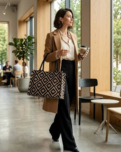 GEOMETRIC TOTE BAG Lustelva™