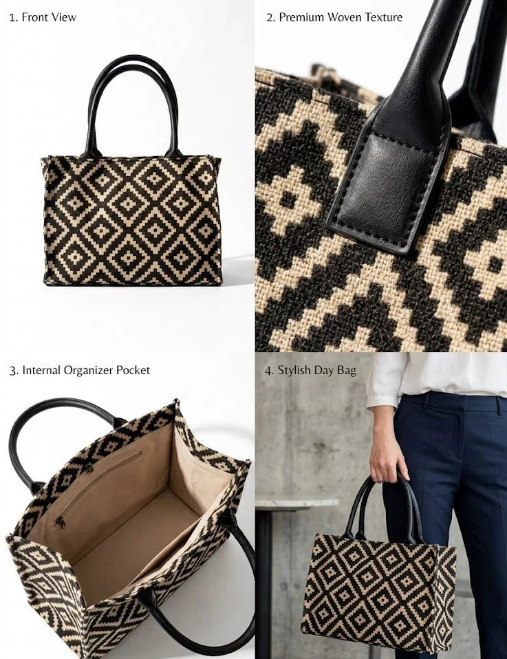 GEOMETRIC TOTE BAG Lustelva™